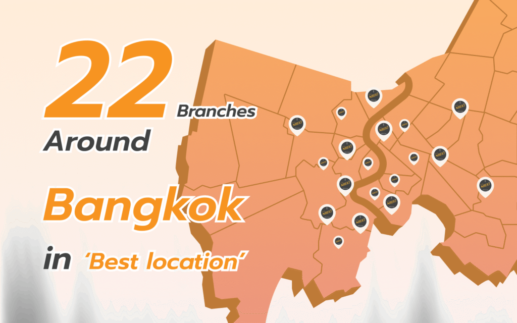 แผนที่สาขา Naeki Sushi 22 แห่งในกรุงเทพฯ